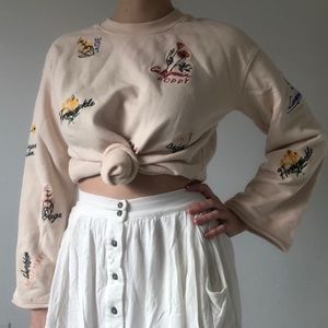 Floral Embroidered Sweatshirt
